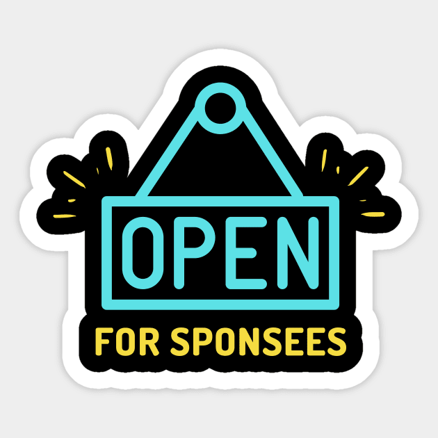 Open For Sponsees Alcoholic Recovery Sticker by RecoveryTees